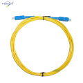 Cable de conexión de fibra óptica de fibra corning de color amarillo de la chaqueta SC LSZH